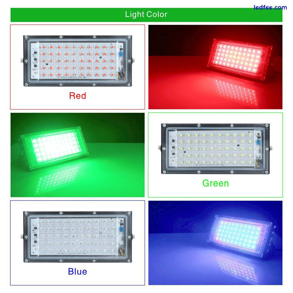 50W Led Flood Light Outdoor Garden Yard Spotlight Blue Red Green Party Bar Lamp  0 