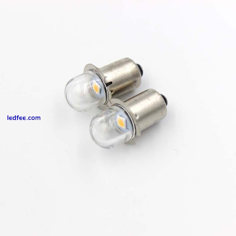 2pcs LED P13.5S Flashlight Bulb 3V 4.5V 6V 12V 18v 24 White Base Bulbs Torch LED 0 
