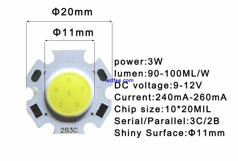 10x LED COB Chip 3W 5W 7W 10W Source chips High Power Light Bulb Lamp Spotlight 5 