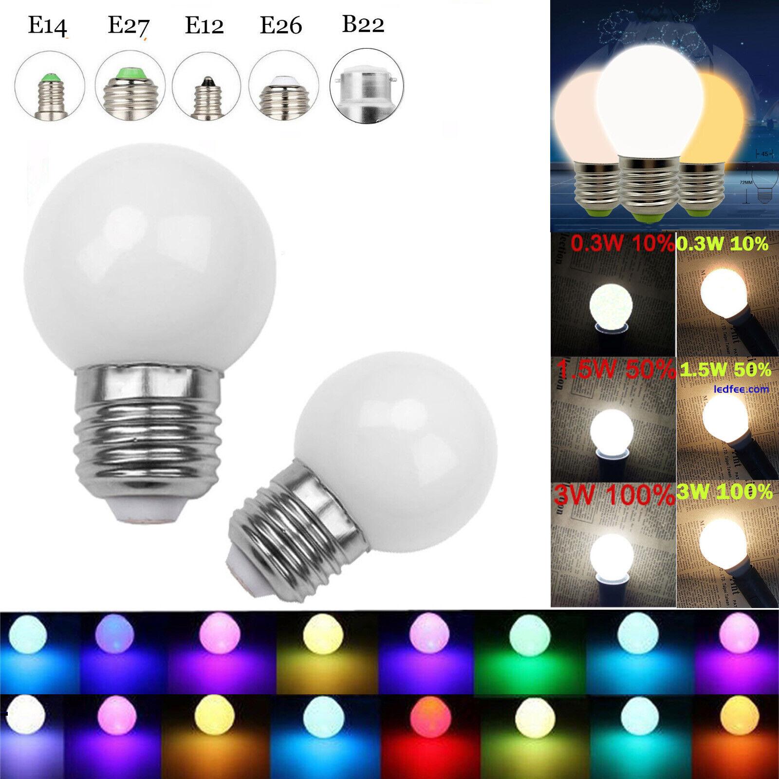 Dimmable LED Globe Bulb E26 E27 B15 B22 E14 E12 3W 110-220V Color Change Lamp LM 0 