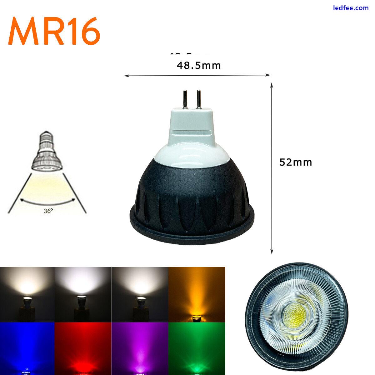 Dimmable LED Spotlight GU10 MR16 10W COB Bulb 220V 12V 24V Lamp Energy Saving BC 1 