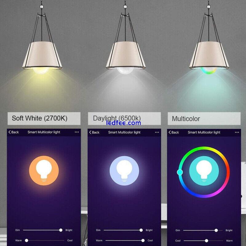 Tuya E27/B22 Smart WiFi LED Light Bulb 9/15W RGB Colour Changing Remote Control 5 