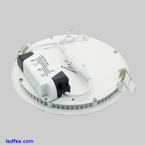 6W Led Recessed Ceiling Down Light Fixtures Lamp Panel Warm White 3500K Indoor 3 