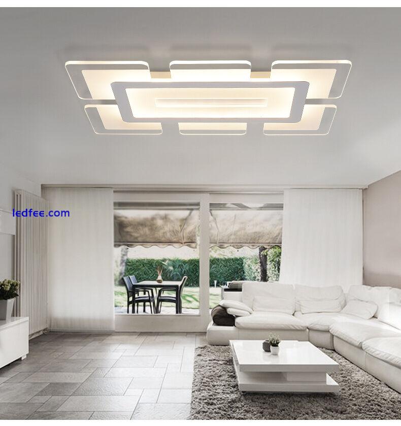 Rectangular Acrylic Modern LED Ceiling Light Living Room Bedroom Square Fixture 2 