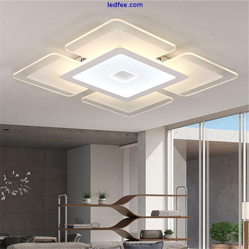 Rectangular Acrylic Modern LED Ceiling Light Living Room Bedroom Square Fixture 1 