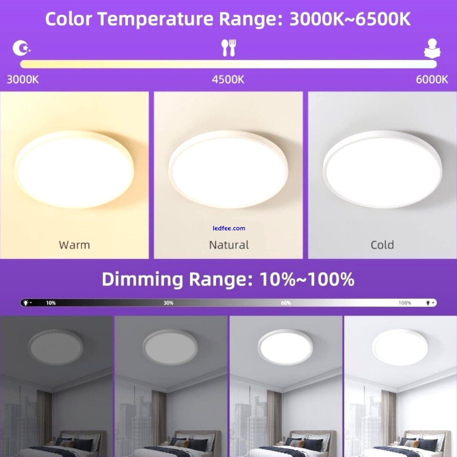 Smart LED Ceiling Light 12 Inch 24W  RGBCW Remote Control Dimmable - CANMEIJIA 5 