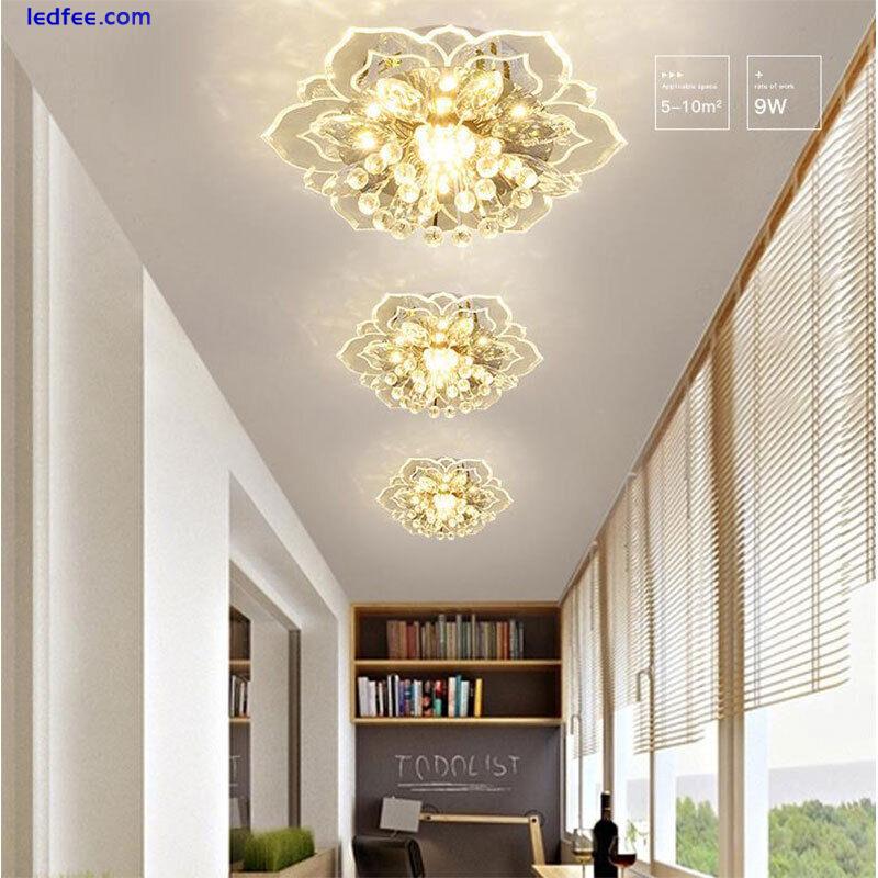 20cm 9W Modern Crystal LED Ceiling Light Fixture Hallway Pendant Lamp Chande  WB 4 