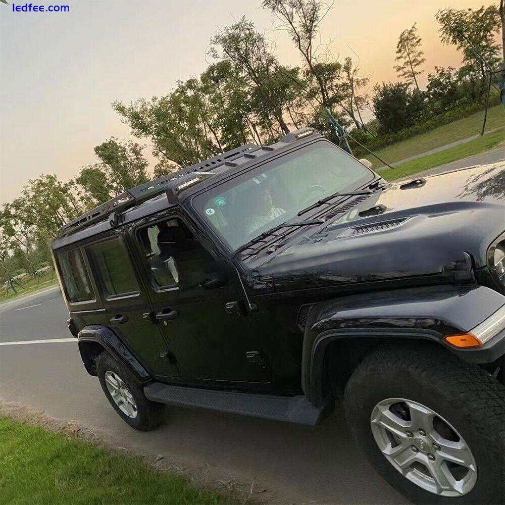 Fits For Jeep Wrangler JK 2007-2017 Top Lamp Roof Light Bar W/Led DRL Light Bar 2 