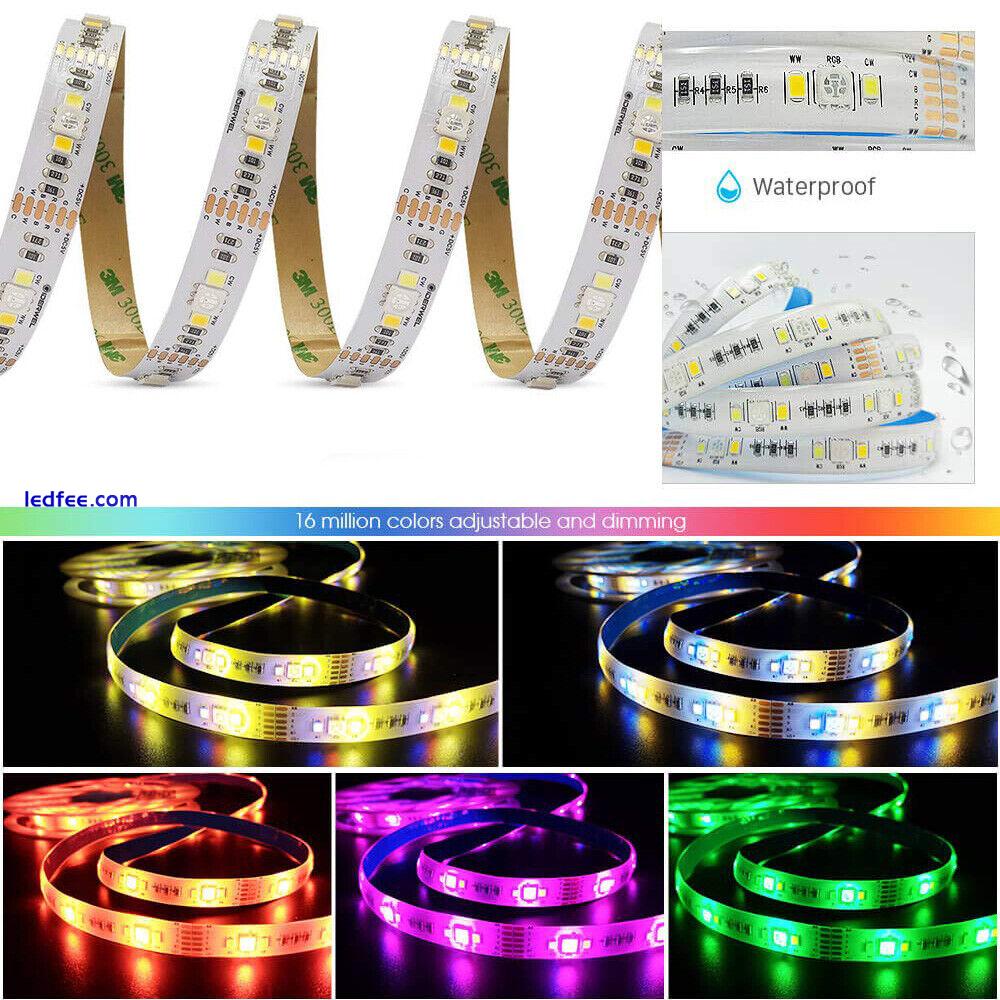 24V/12V RGB CCT LED Strip lights 5050 2835 SMD RGB+ White + Warm White Flexible 4 