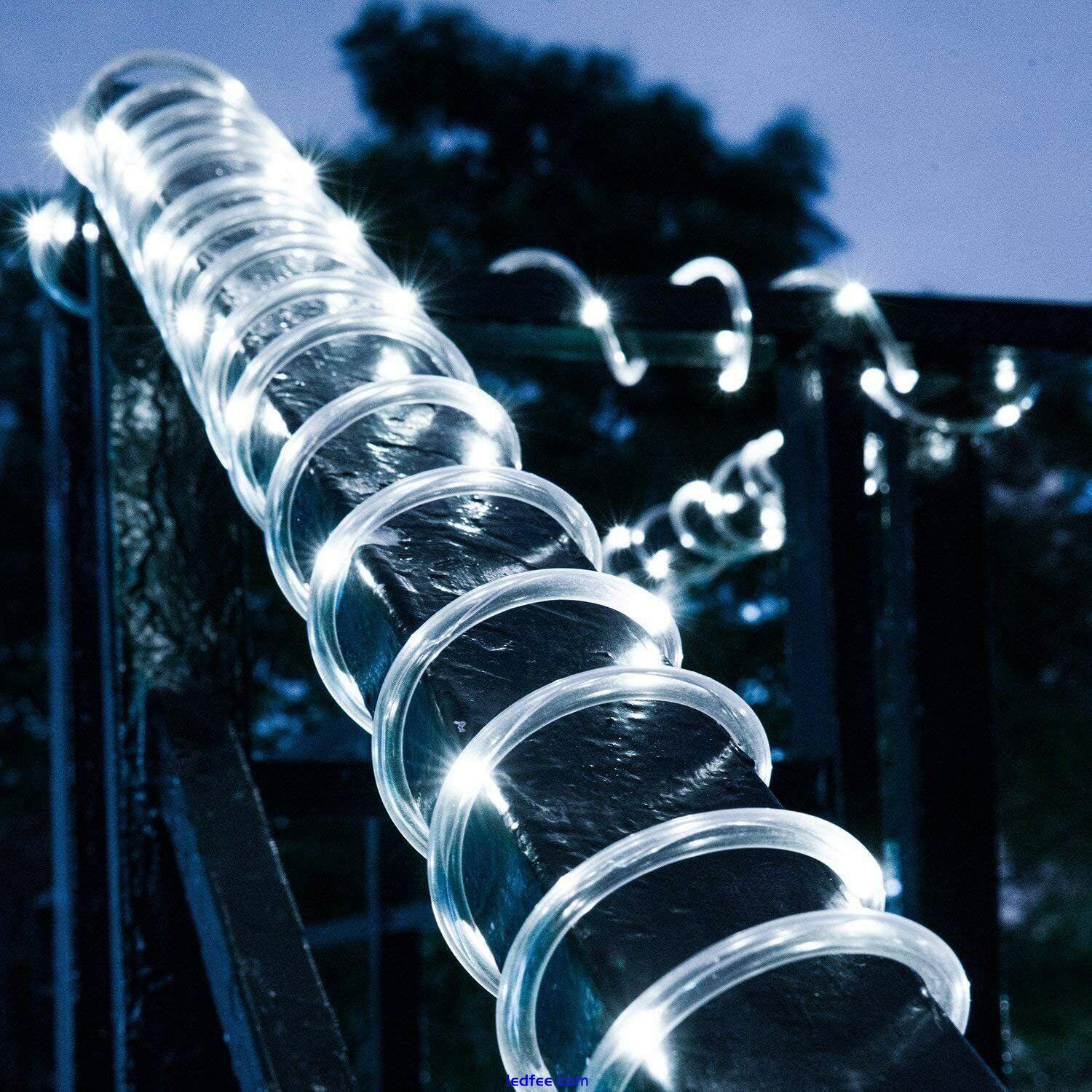 Led Solar Rope String Fairy Lights Strip Waterproof Outdoor Garden Patio Decor 1 