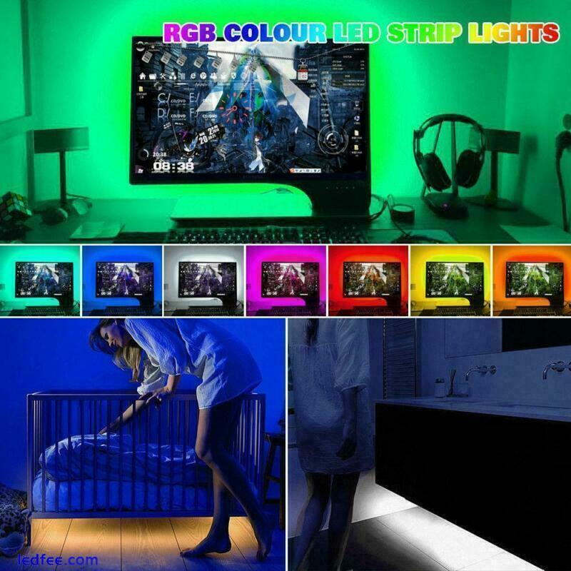 3M 5V USB LED Strip Light Waterproof SMD5050 RGB IR Remote Controller TV PC Back 0 