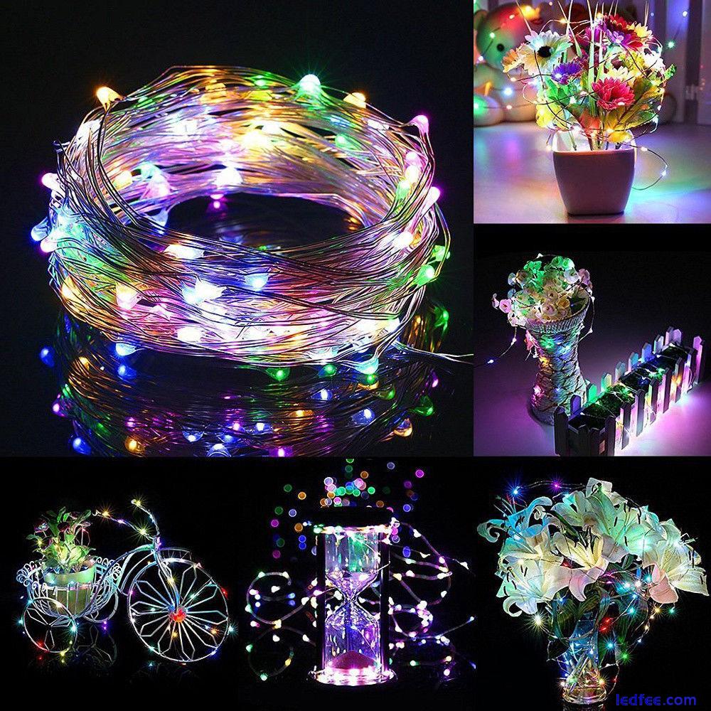 20/30/50 LED Battery Micro Rice Wire Copper Fairy String Lights Party white/RGB 4 