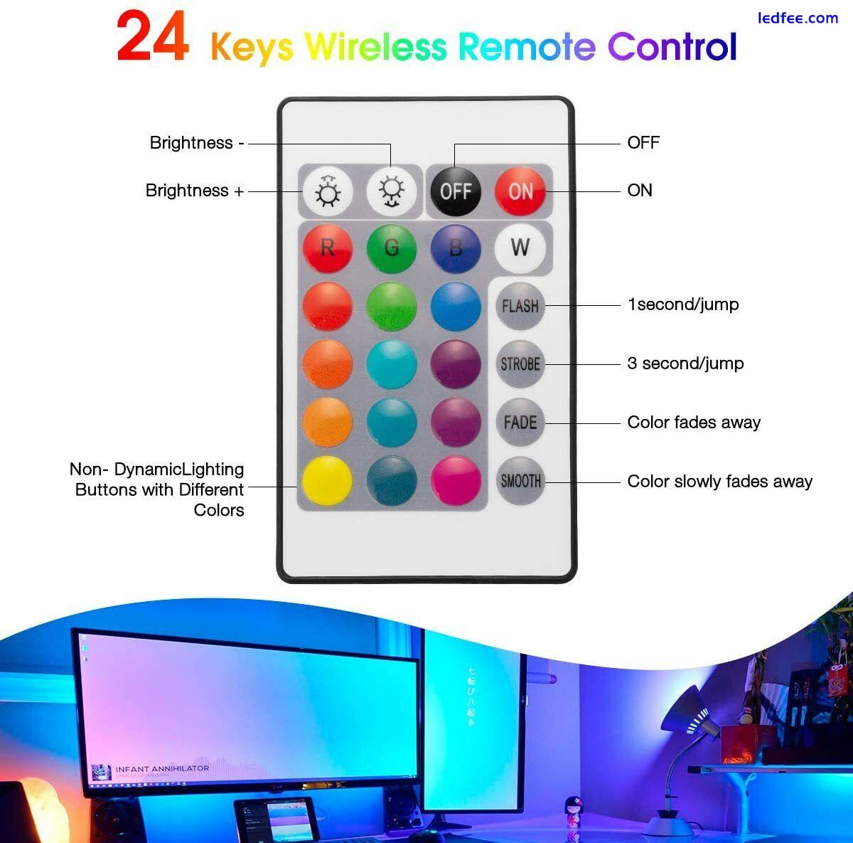 1-5M USB LED Strip Lights Battery Operated Controller Color Change Home Decor UK 1 
