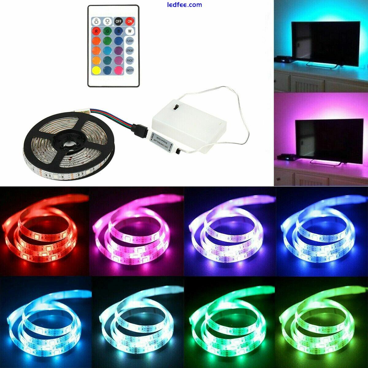 1-5M USB LED Strip Lights Battery Operated Controller Color Change Home Decor UK 5 