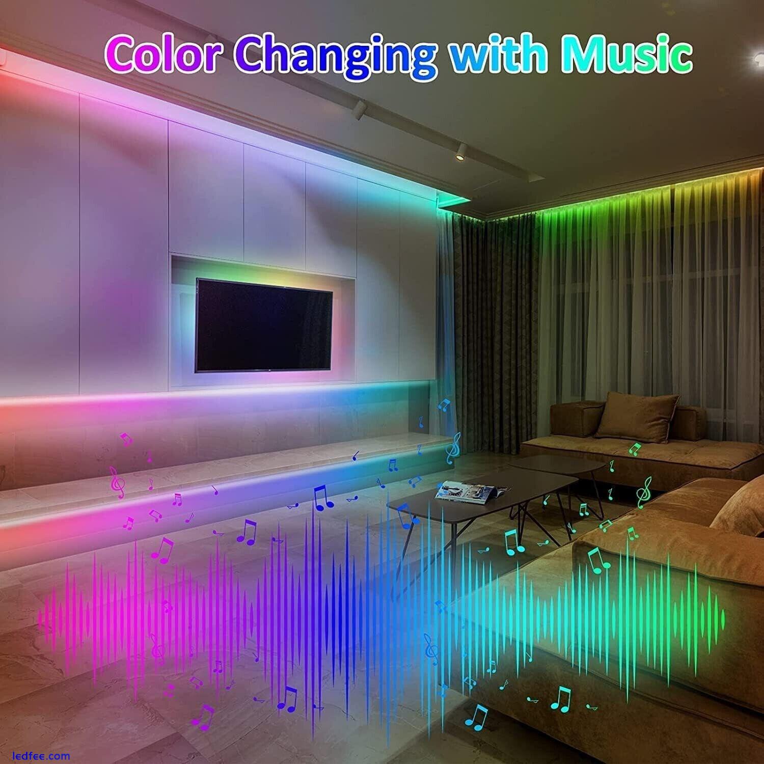 LED Strip Light 5M/16.4 ft, RGB LED Lights for Kitchen, Party, TV with Remote 2 