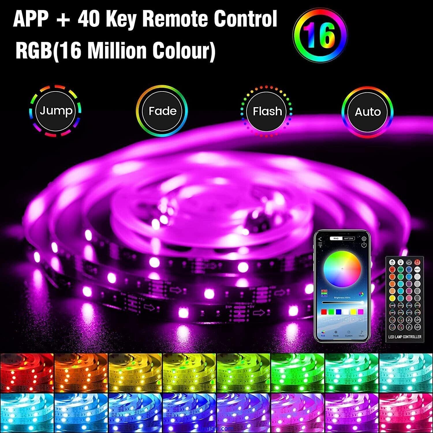 LED Strip Light 5M/16.4 ft, RGB LED Lights for Kitchen, Party, TV with Remote 4 