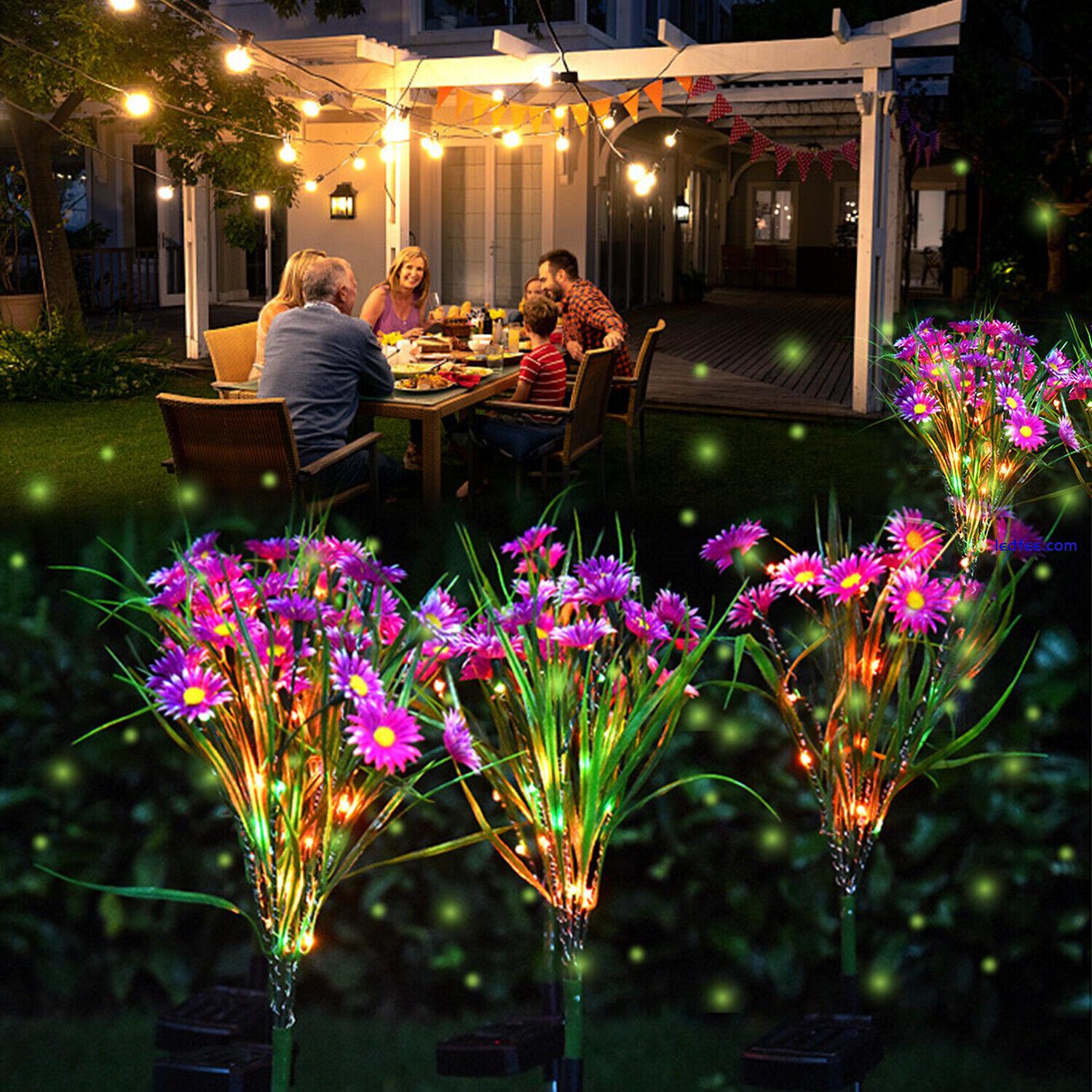 2Pack LED Solar Flower Light Outdoor Garden Lawn Stake Landscape Lamp Yard Decor 1 
