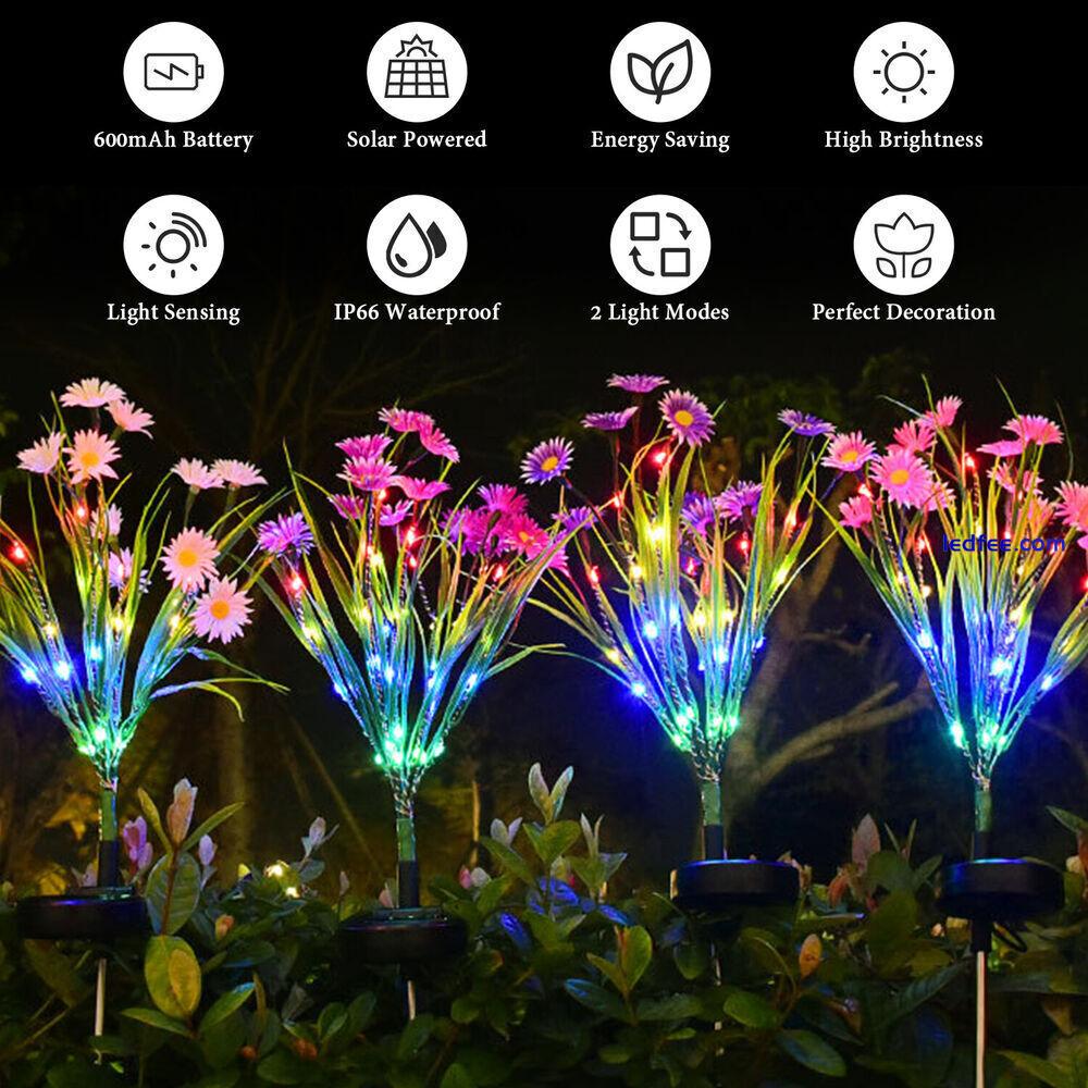 2Pack LED Solar Flower Light Outdoor Garden Lawn Stake Landscape Lamp Yard Decor 2 