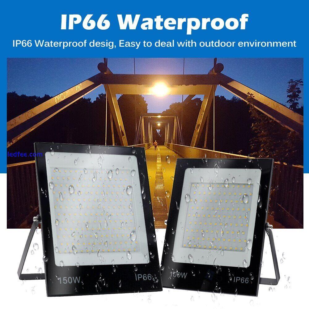 LED FloodLight 50-200W High Brightness Spotlight IP66 Waterproof Wall Lamp 220V 2 