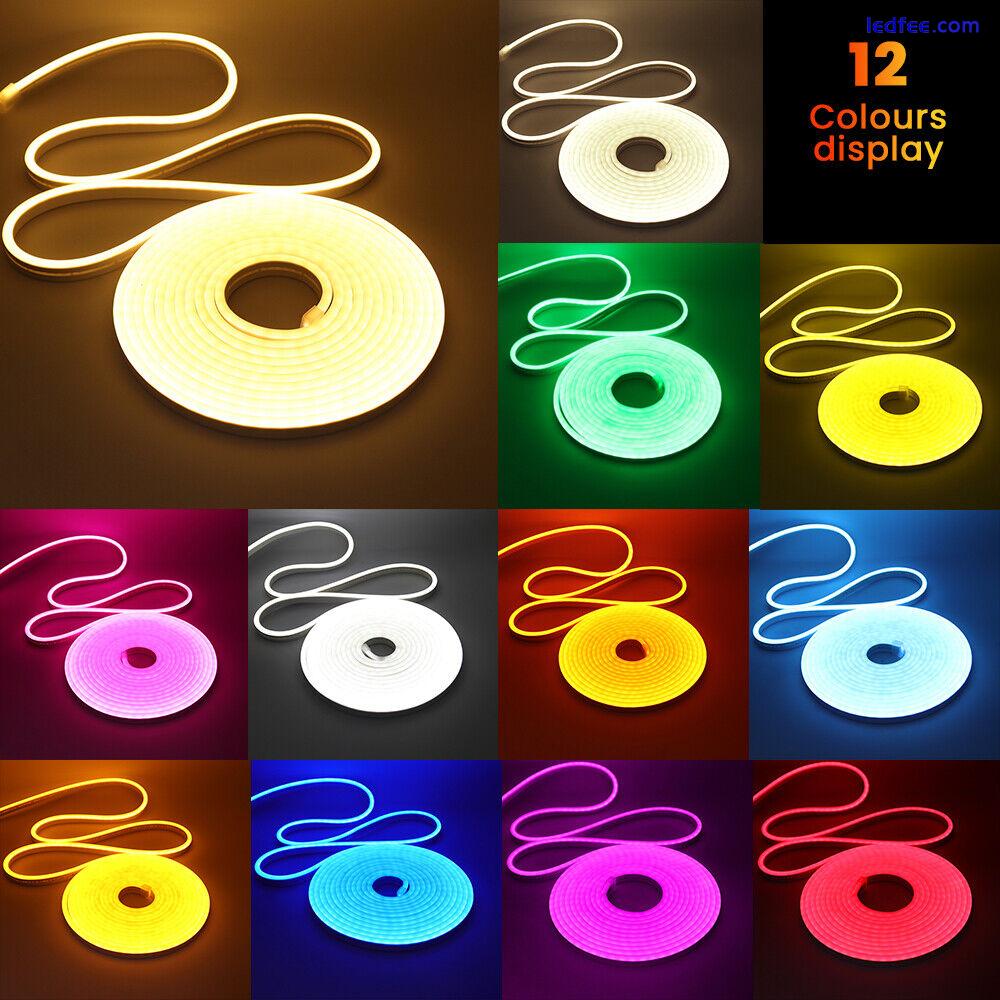 LED Strip Light Flexible Neon Flex Rope Waterproof Outdoor Garden Xmas Decor 24V 4 