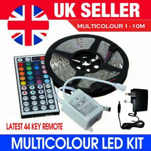 LED Strip Lights 1-10m RGB 5050 Colour Changing Tape Cabinet Kitchen TV Lighting