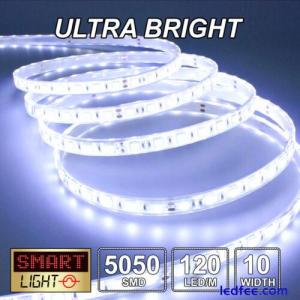 WHITE Ultra Bright 5m/600 LED Light Strip Sticky Tape *5050*120LED/m*10mm*12V*