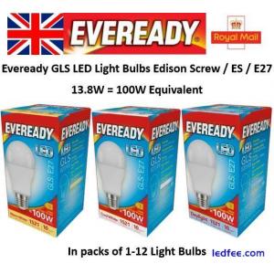 LED GLS Light Bulbs 13.8W = 100W Edison Screw ES E27 Warm, Cool, Daylight White