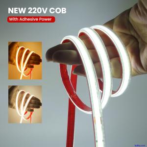 220V COB LED Strip Light Mains Plug Waterproof IP67 Flexible Outdoor Kitchen Dec