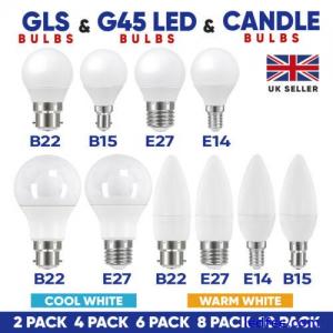 LED Golf Globe Candle Round Light Bulbs 5W SES E14 B22 Bayonet Warm Cool White