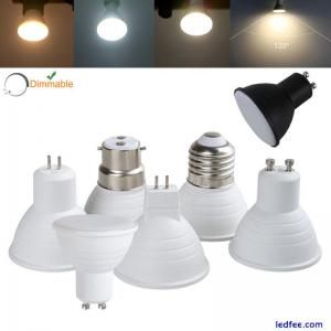 7W GU10 MR16 GU5.3 E27 B22 Dimmable 120 Degree LED Spotlight Bulbs Lamps AC 220V