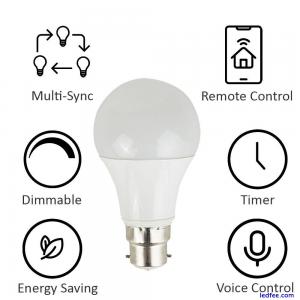 7W LED WIFI Smart Light Bulb BC B22 ES E27 Dimmable Alexa Google Siri Compatible