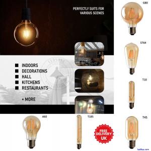 E27 LED Bulbs Vintage Light Filament Dimmable LED Bulb Edison Bulb 4W 8W