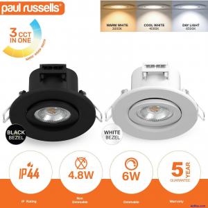 LED Recessed Downlights Dimmable Spot 3CCT Adjustable Tilt Angle Ceiling Lights