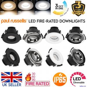LED Fire Rated Downlight CCT Recessed Dimmable Ceiling Spotlights IP65 Downlight