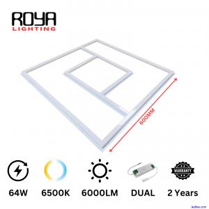 10 X LED PANEL LIGHT 600X600MM DOUBLE D 64W FRAME BORDER EDGE LIGHTS 6500K