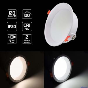 Commercial Backlit LED Downlight Recessed Round Anti-Glare Ceiling Lamp 7W-36W