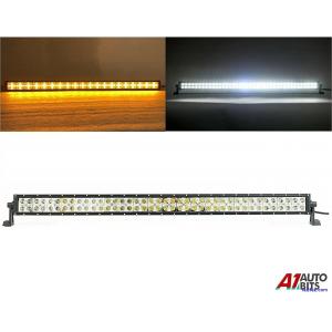 Led Spot Light Bar 42" 240w Amber Flash Cross DRL Light Dual Function 12-24V