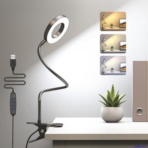 Desk Lamp LED Reading Lamp Clip on Light for Home Office Studying Working Makeup