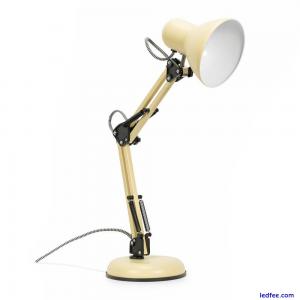 Yellow Desk Table Lamp Craft Office Task Reading Light Adjustable Arm Head