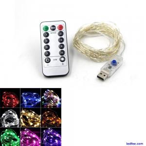 5M 10M 20M LED 5V USB Micro Rice Wire Copper Fairy String Lights 8Modes Party