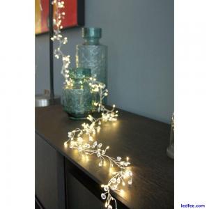 Crystal Cluster - 100 or 200 LED Indoor Light Chain - Battery or Mains Powered
