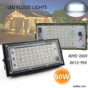 LED Flood Light Outdoor Waterproof 50W Yard Football Garden Lamp 12V 110V 220V