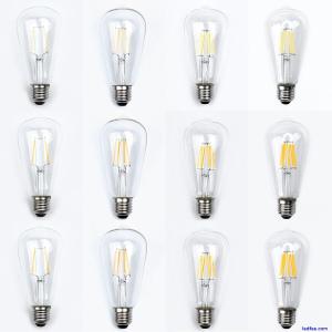 Vintage E27 B22 ES ST64 Filament LED Light Bulb 2/4/6/8W Industrial Edison Lamps