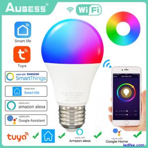 Tuya E27/B22 Smart WiFi LED Light Bulb 9/15W RGB Colour Changing Remote Control