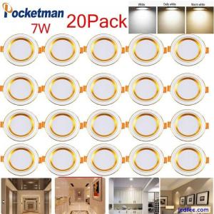 10/20Pack 7W Dimmable Ceiling Light LED Recessed Downlight with LED Drivers 220V