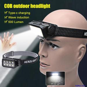 LED Headlamp USB Rechargeable Headlight Torch Work Light Bar Head Band Lamp
