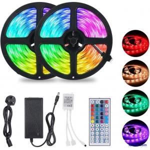 1-20m RGB Led Light Strips Kits with Remote, Indoor Color Led Lights for Bedroom