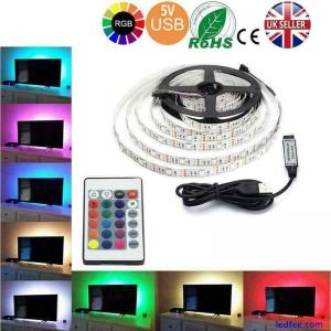 3M 5V USB LED Strip Light Waterproof SMD5050 RGB IR Remote Controller TV PC Back