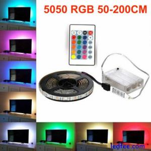 1-5M USB LED Strip Lights Battery Operated Controller Color Change Home Decor UK