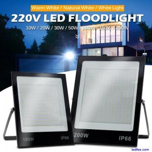 LED FloodLight 50-200W High Brightness Spotlight IP66 Waterproof Wall Lamp 220V
